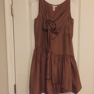 J Crew brown silk dress